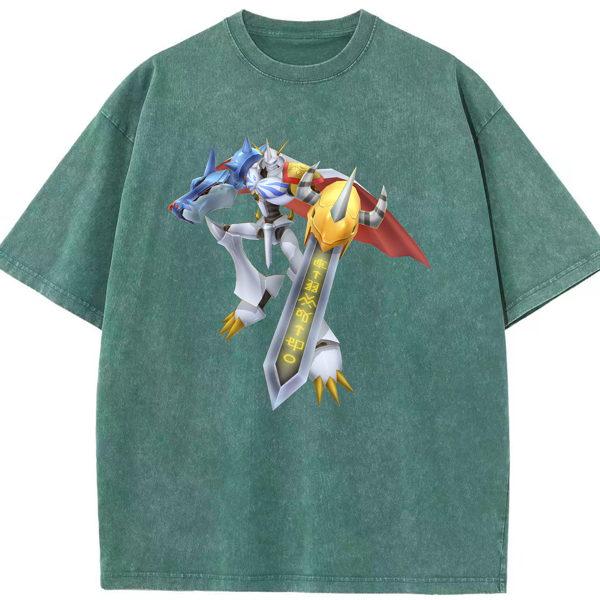 （画像用） Digimon デジタルモンスター/デジモン 綿100% ヴィンテージ風 半袖Tシャツ（フロントプリント）